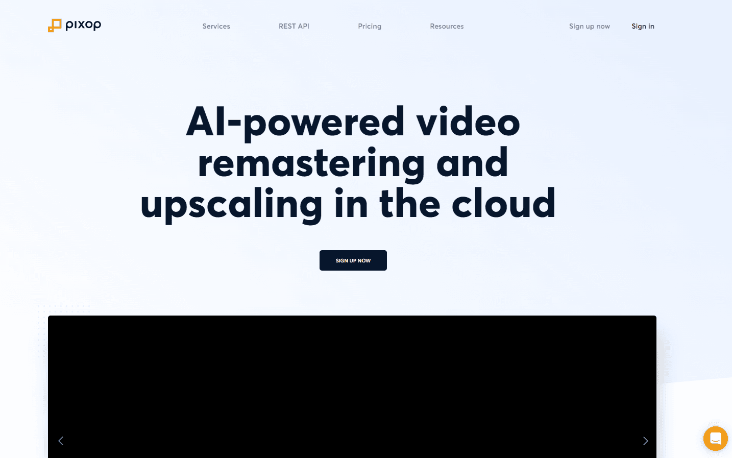 Pixop video enhancement interface.
