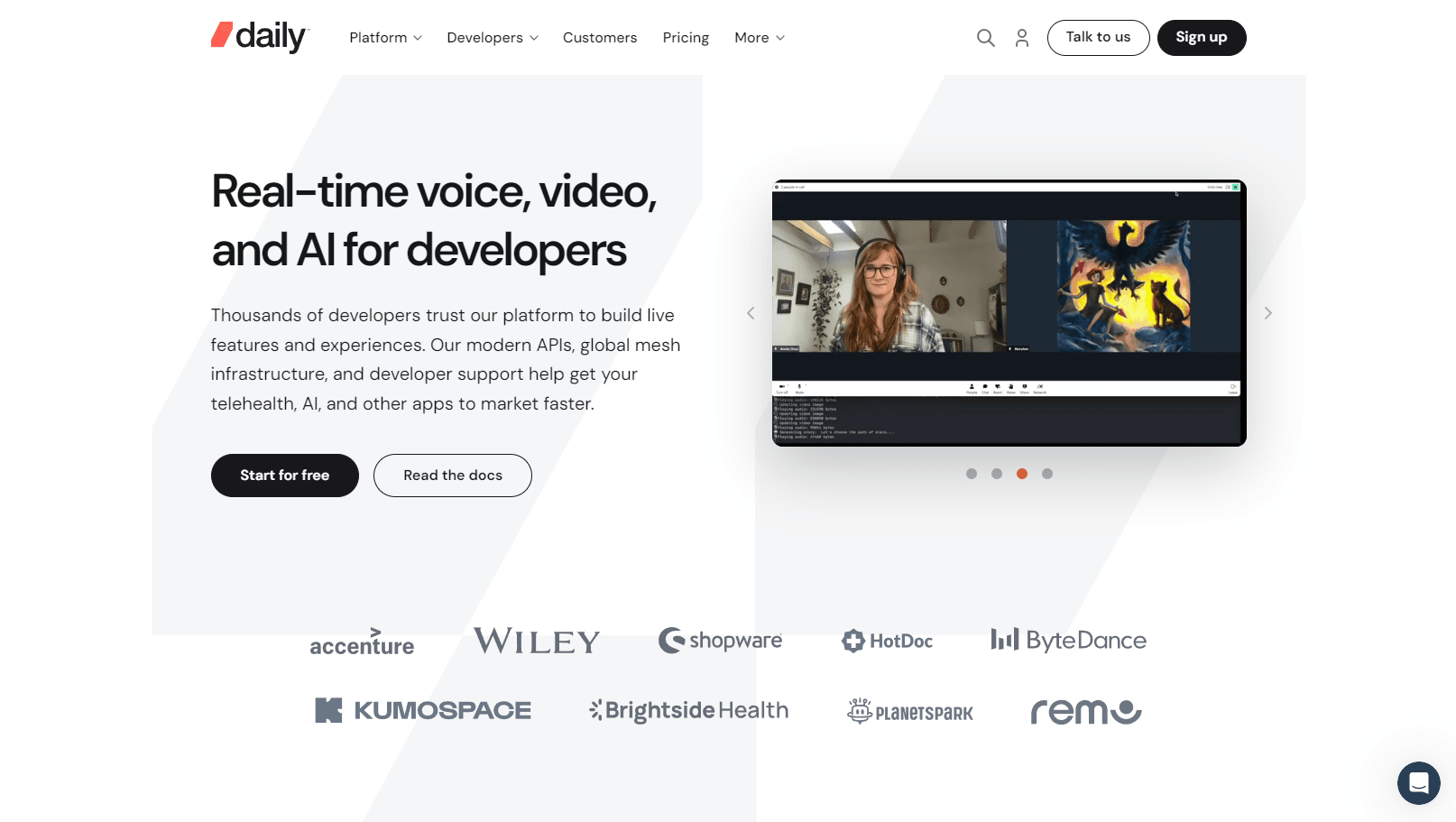 Platform interface for real-time video and audio API integration