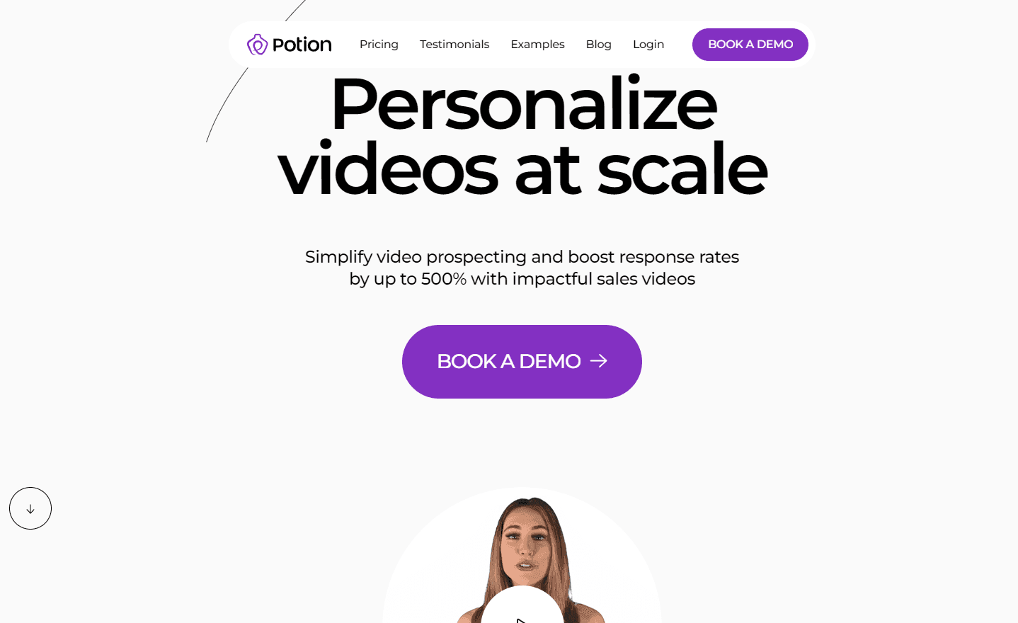 Potion logo with video prospecting theme