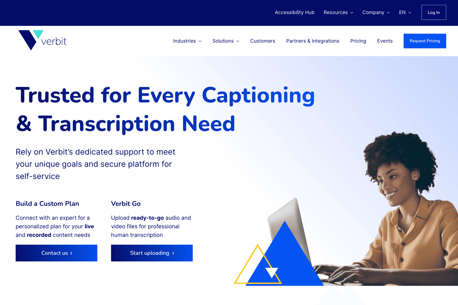 Professional transcription and captioning interface.