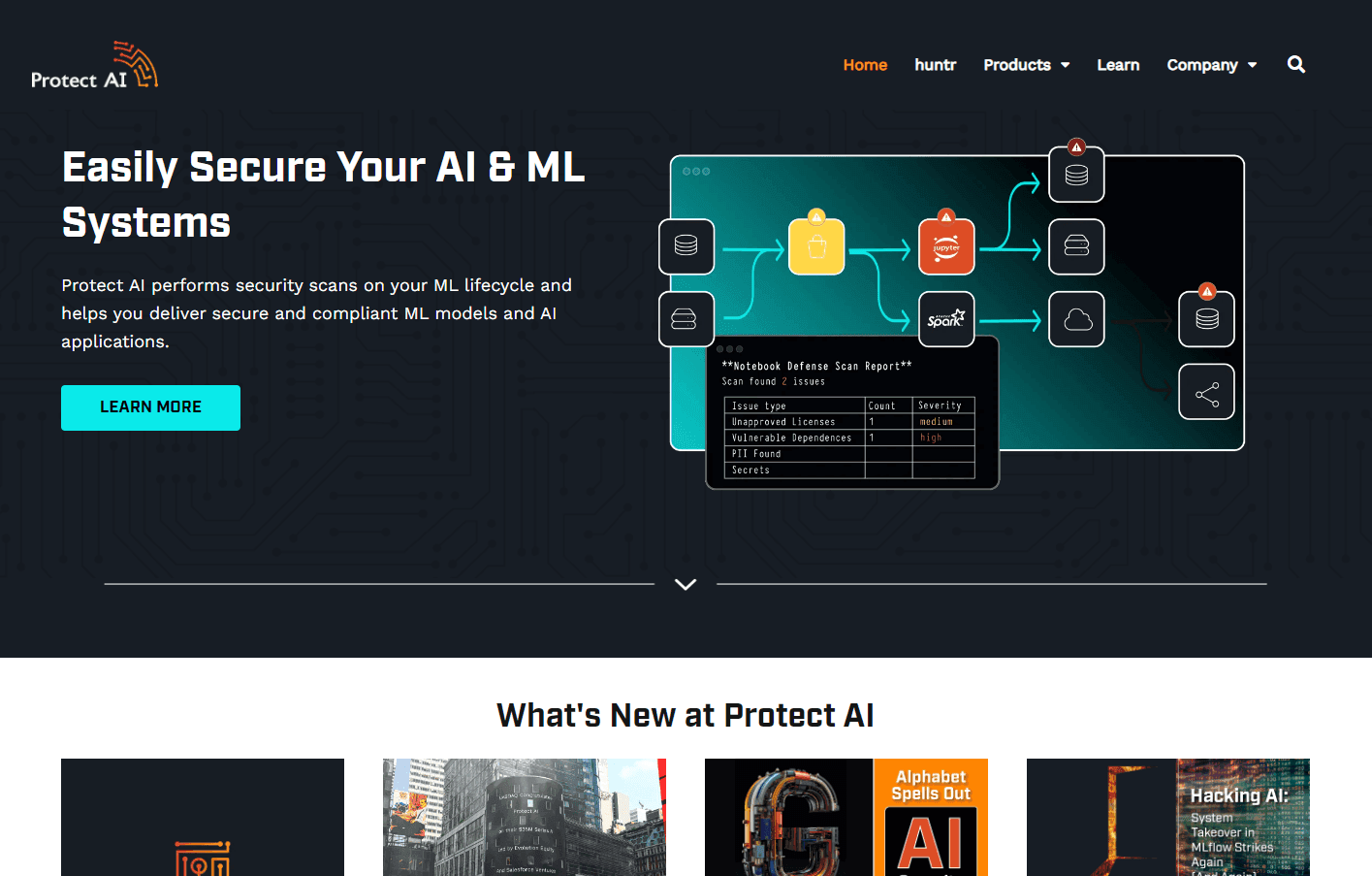 Protect AI logo emphasizing cybersecurity for AI
