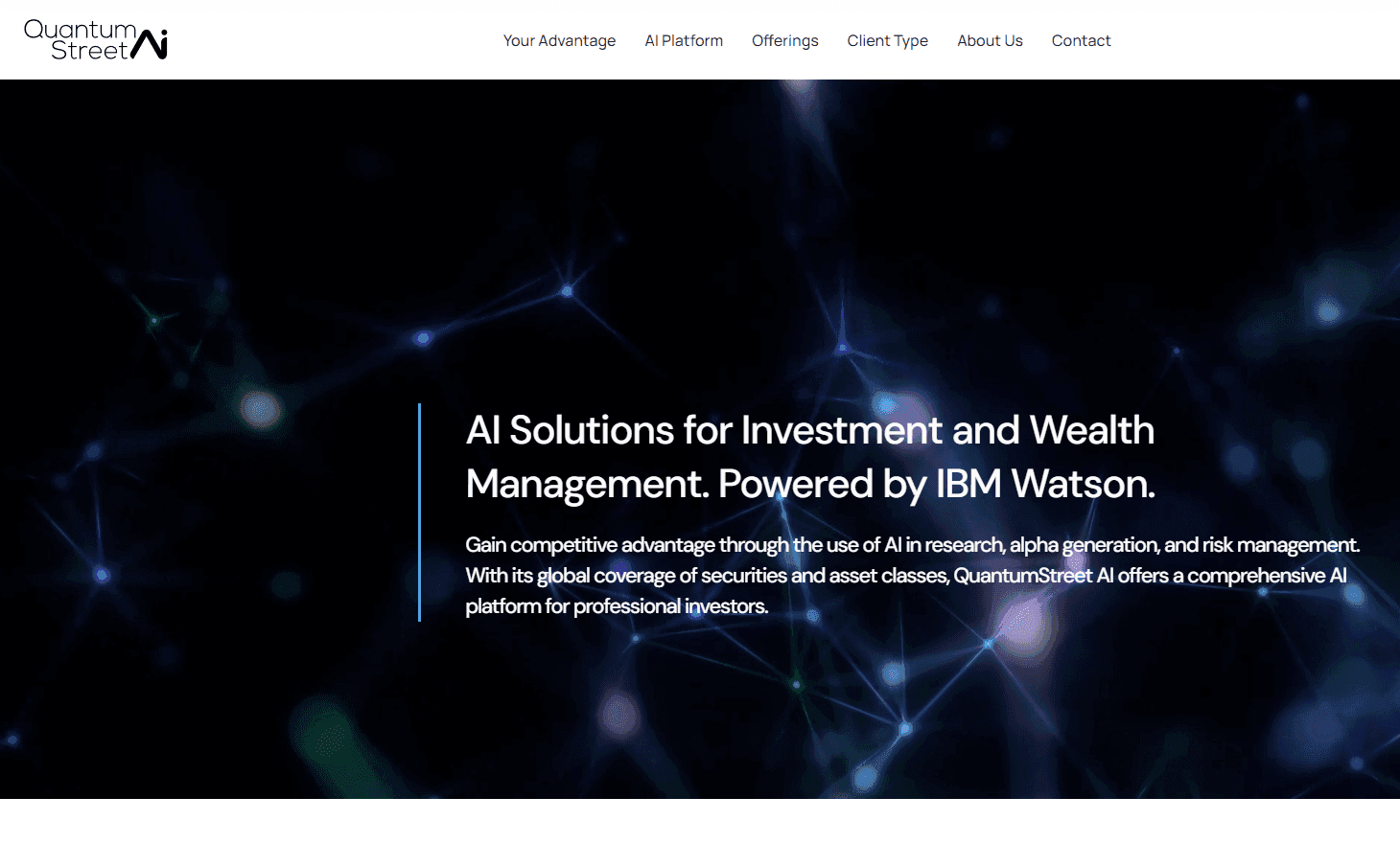 QuantumStreetAI Investment Platform Interface