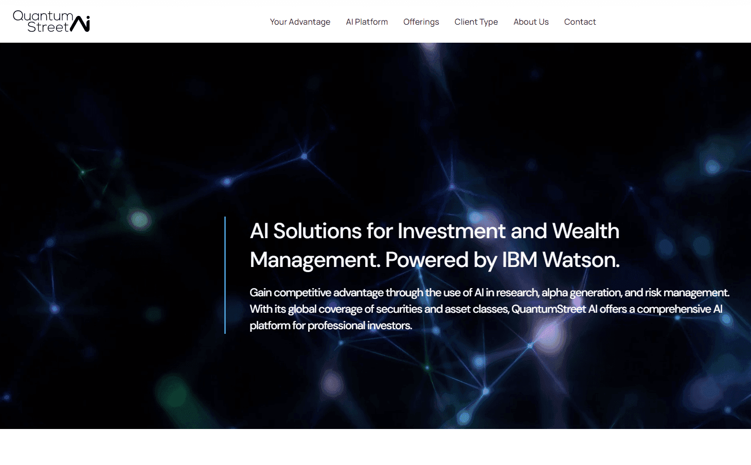QuantumStreetAI Investment Platform Interface