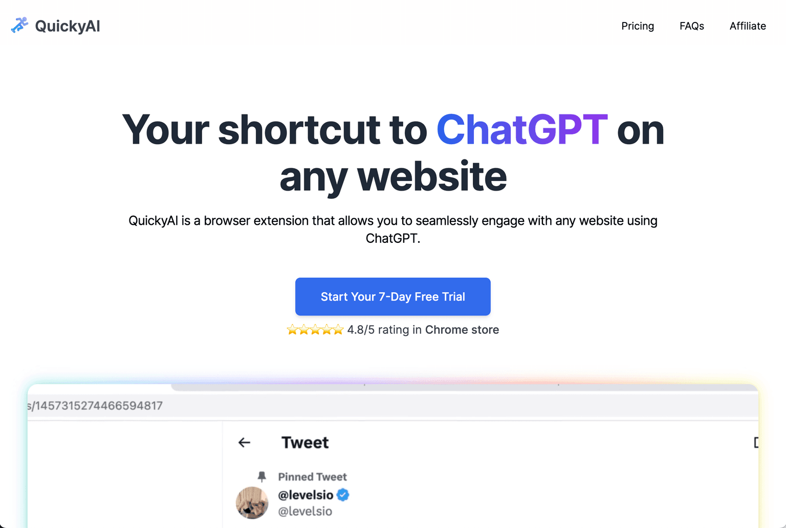 QuickyAI - Browser extension for ChatGPT