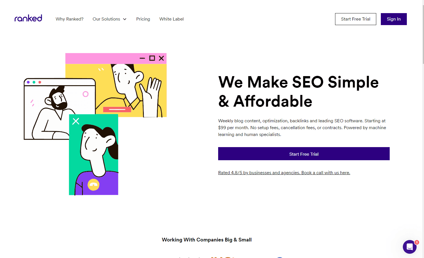 Ranked SEO platform interface