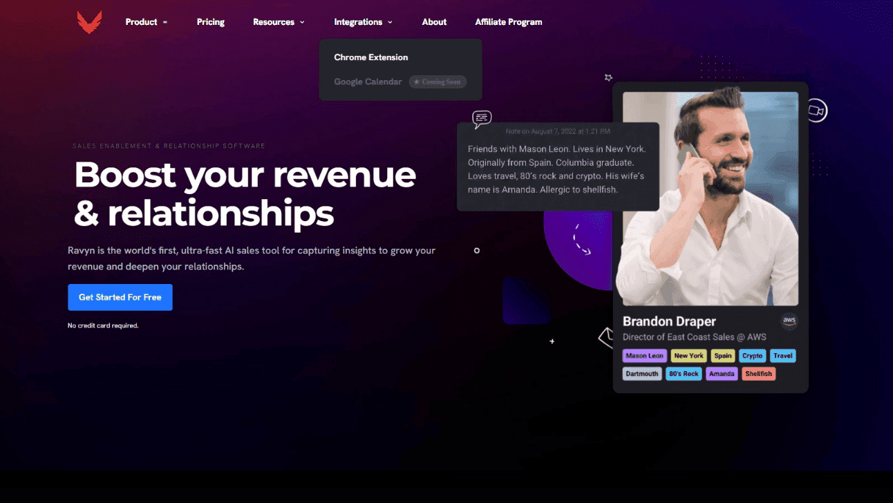 Ravyn AI Sales Enablement Platform