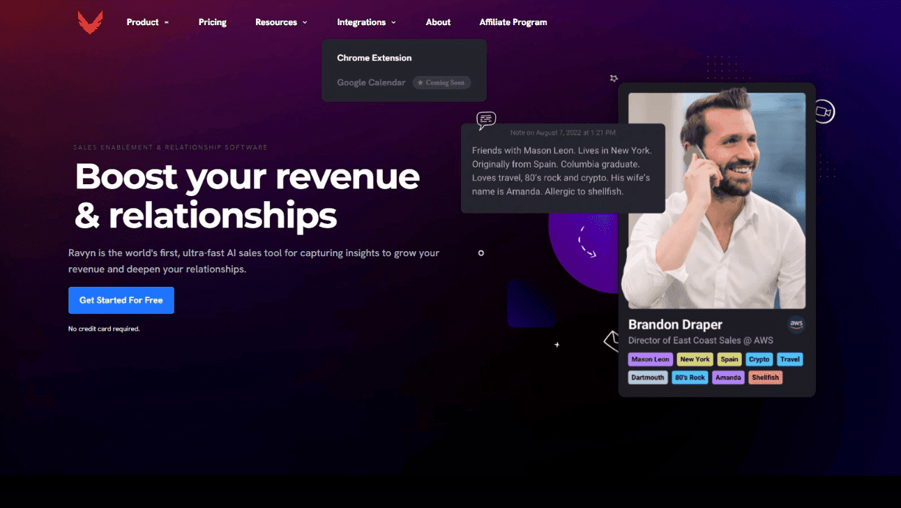 Ravyn AI Sales Enablement Platform