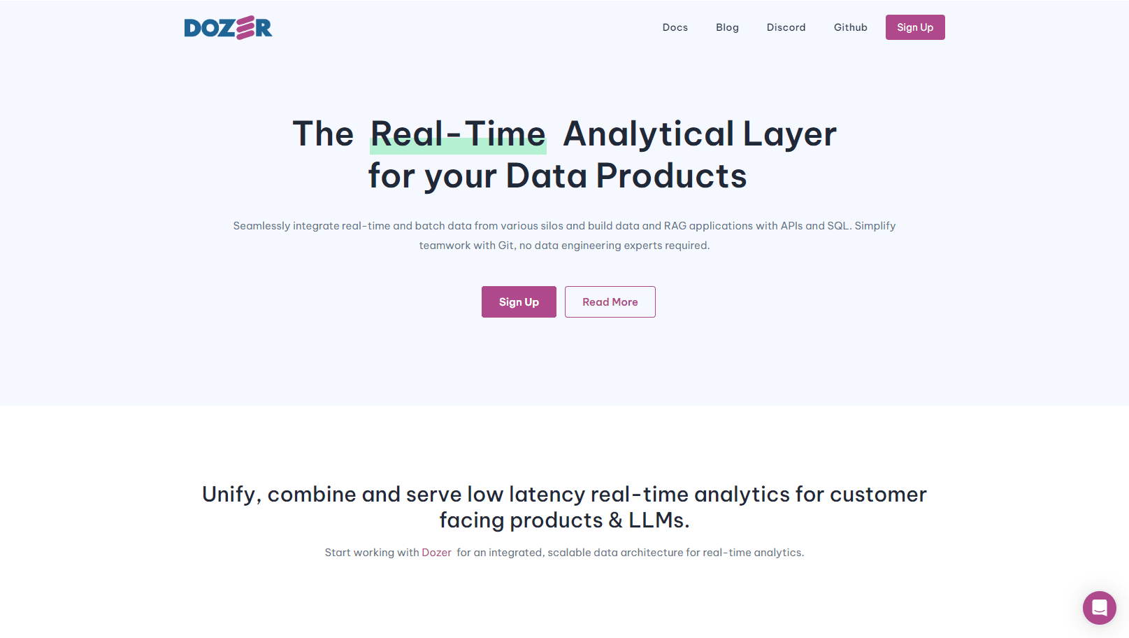 Real-time data analytics dashboard