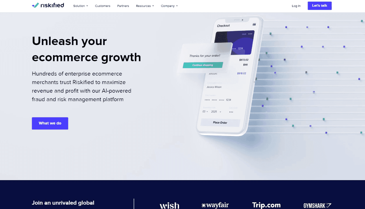 Riskified E-commerce Fraud Prevention Interface