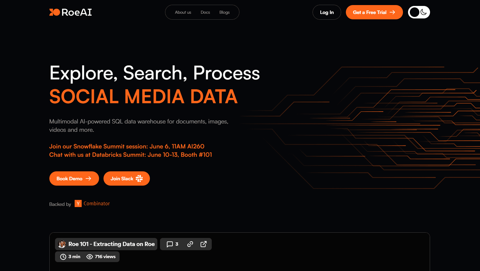 Roe AI analytics dashboard