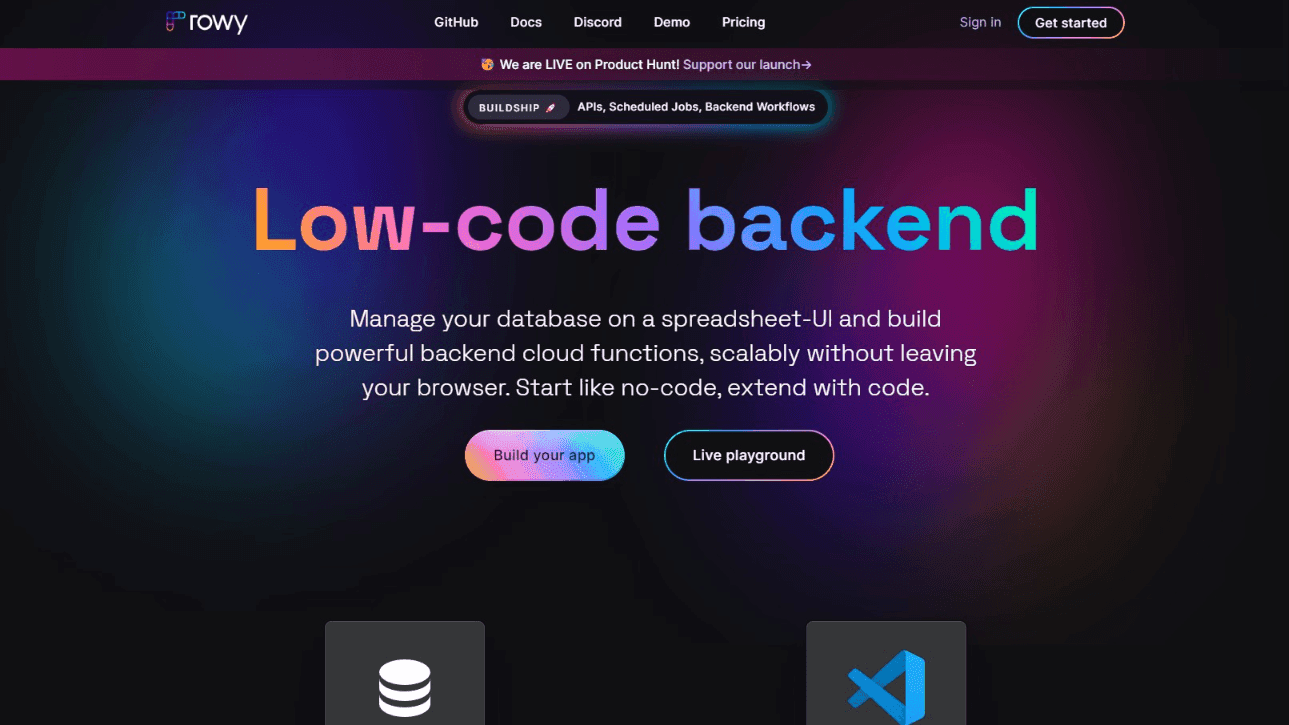 Rowy Backend Development Interface