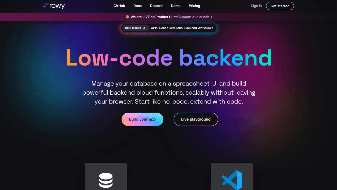 Rowy Backend Development Interface