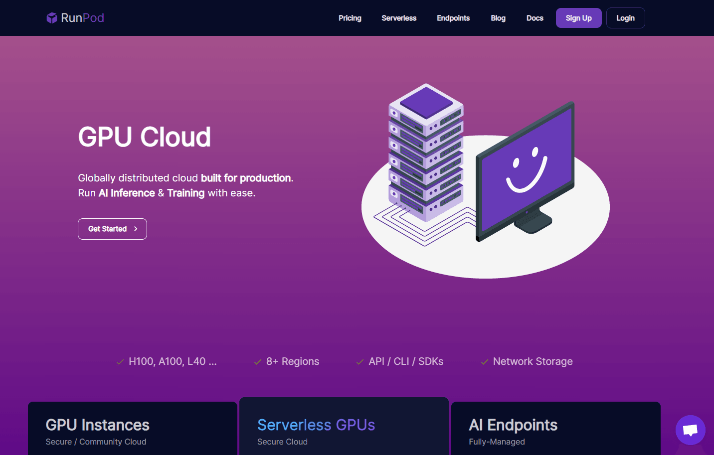 RunPod GPU Cloud Platform Interface
