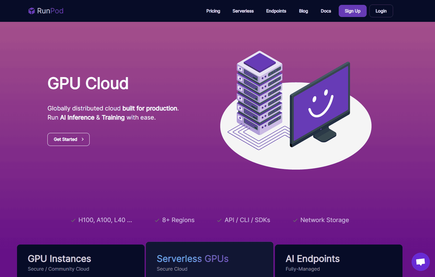 RunPod GPU Cloud Platform Interface