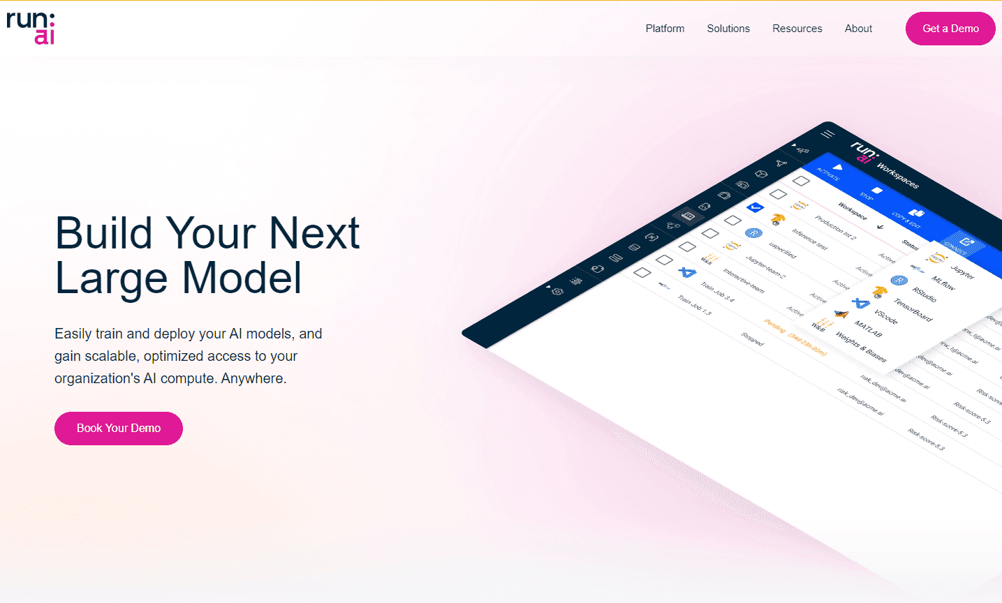 Run:ai AI Lifecycle Management Platform
