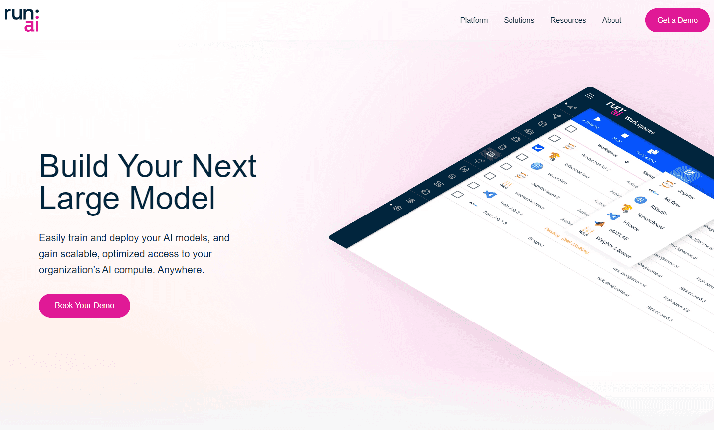 Run:ai AI Lifecycle Management Platform