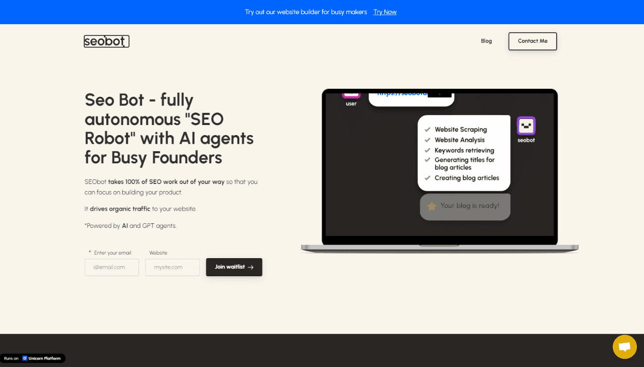 SEO Bot AI Interface