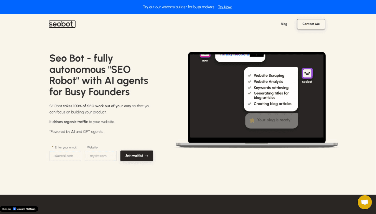 SEO Bot AI Interface
