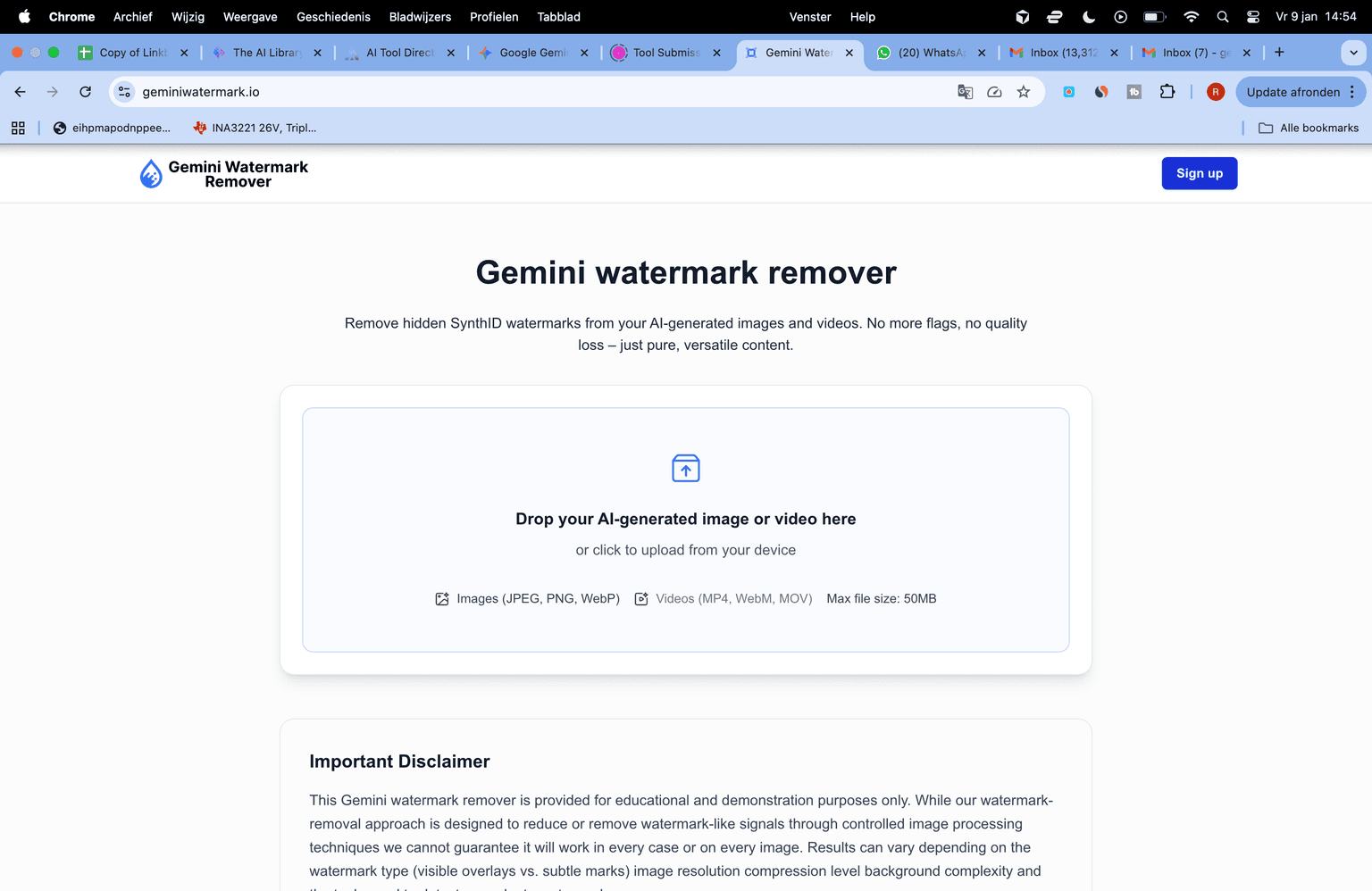 Gemini Watermark Remover developer tools tool screenshot