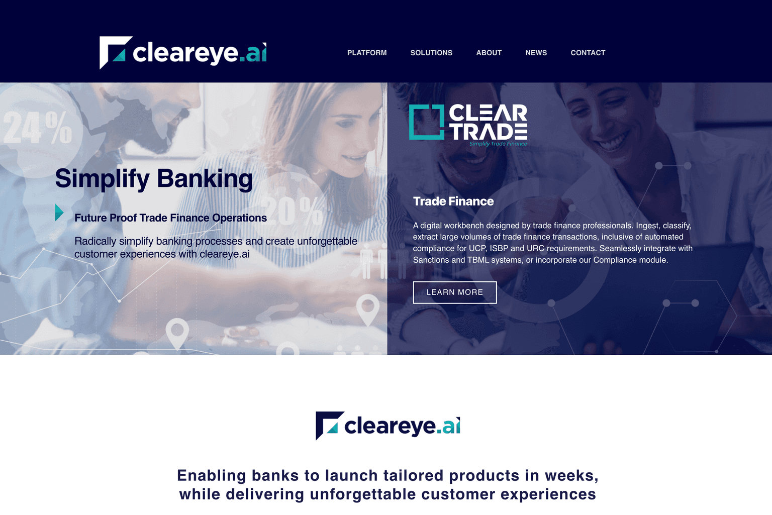 Digital banking transformation visualization