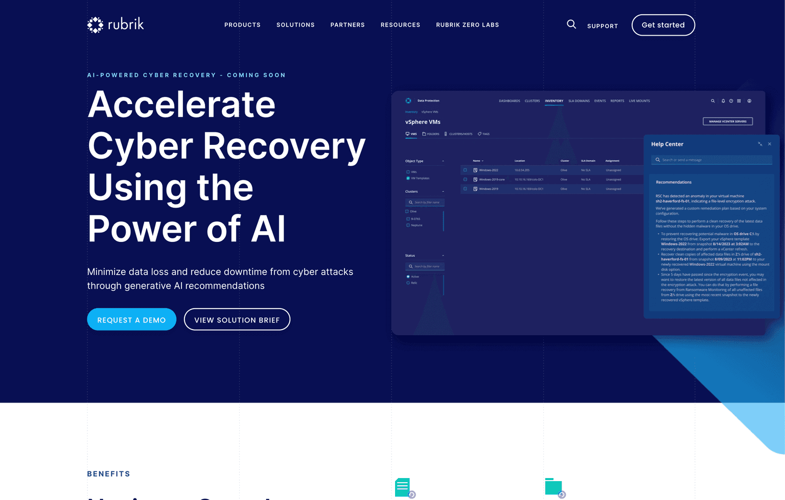 Rubrik Cyber Recovery Solution