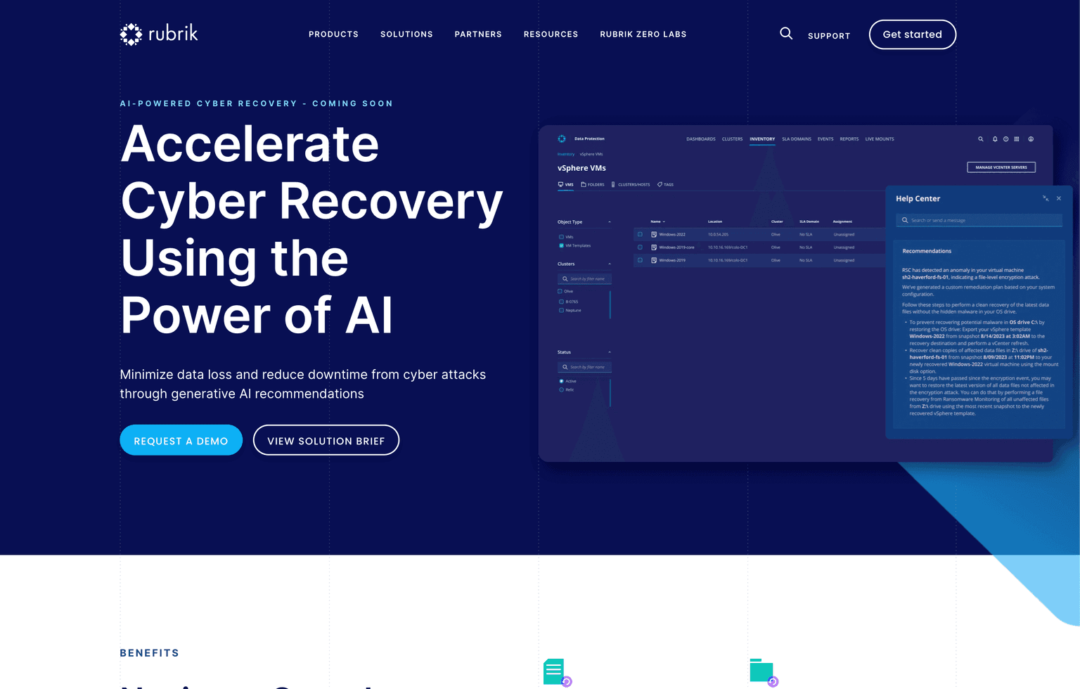 Rubrik Cyber Recovery Solution