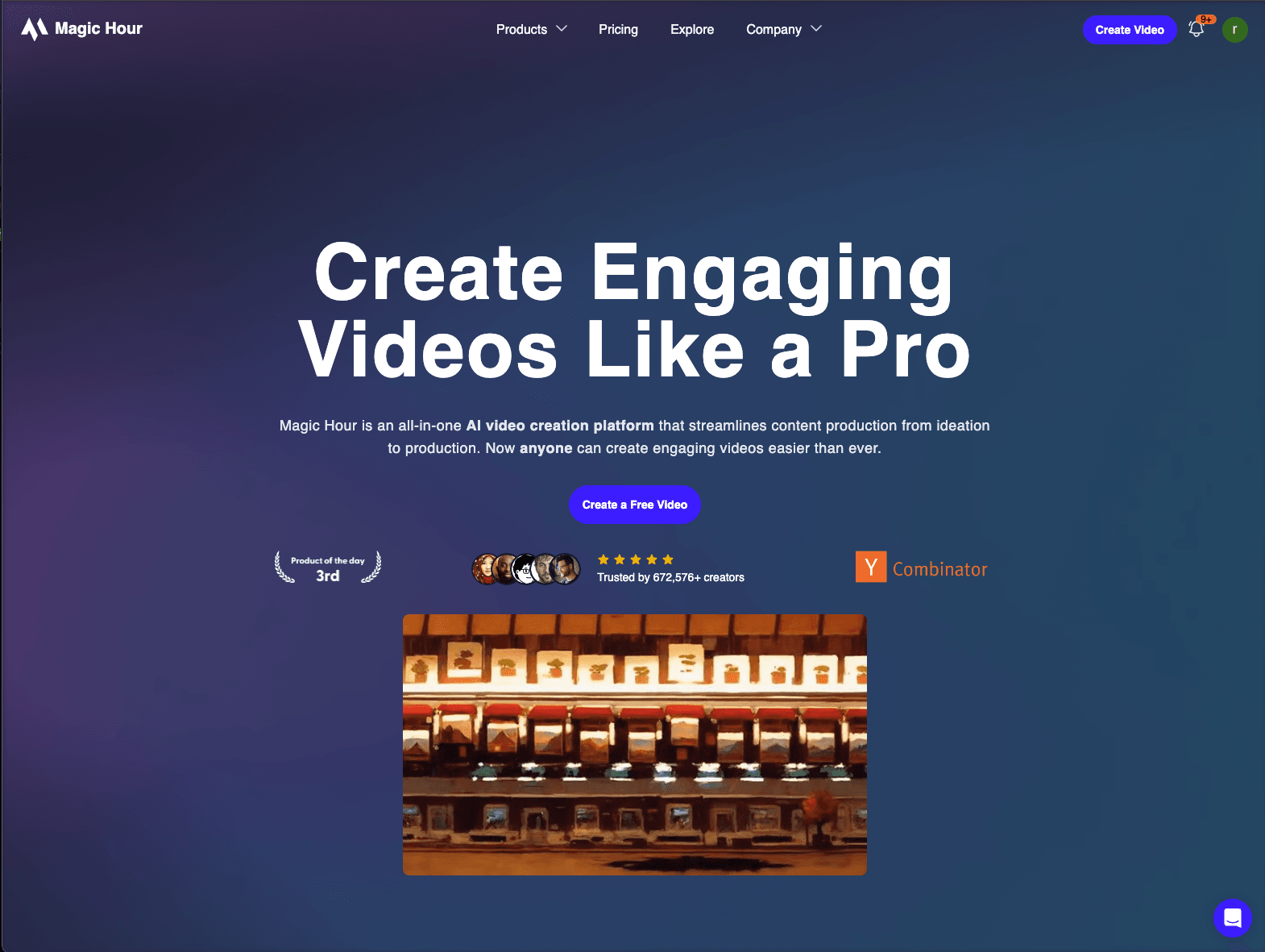 Magic Hour video creation tool screenshot