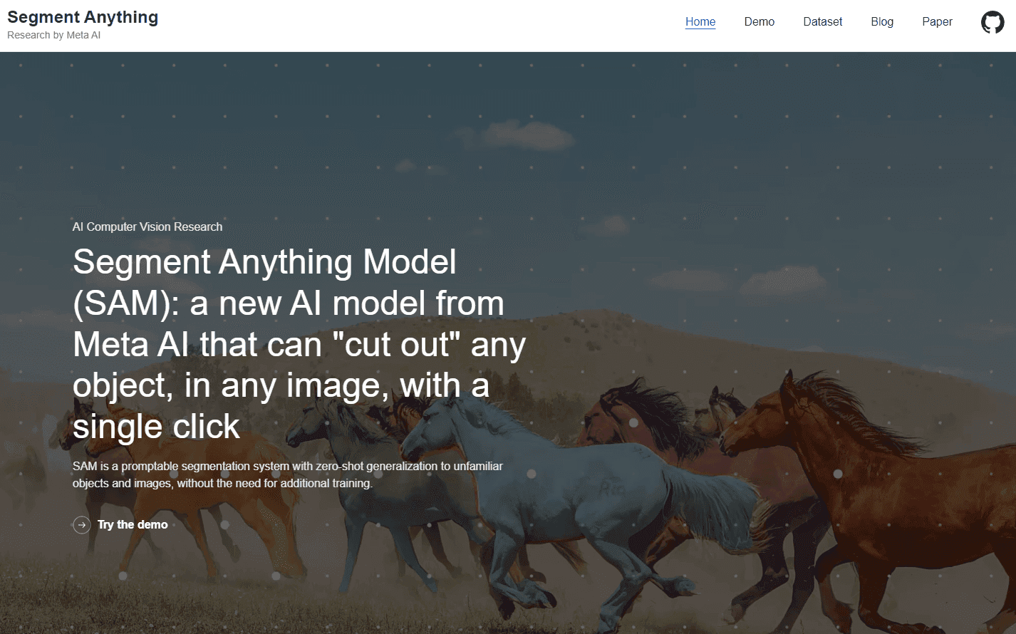 Segment Anything logo showcasing advanced AI segmentation