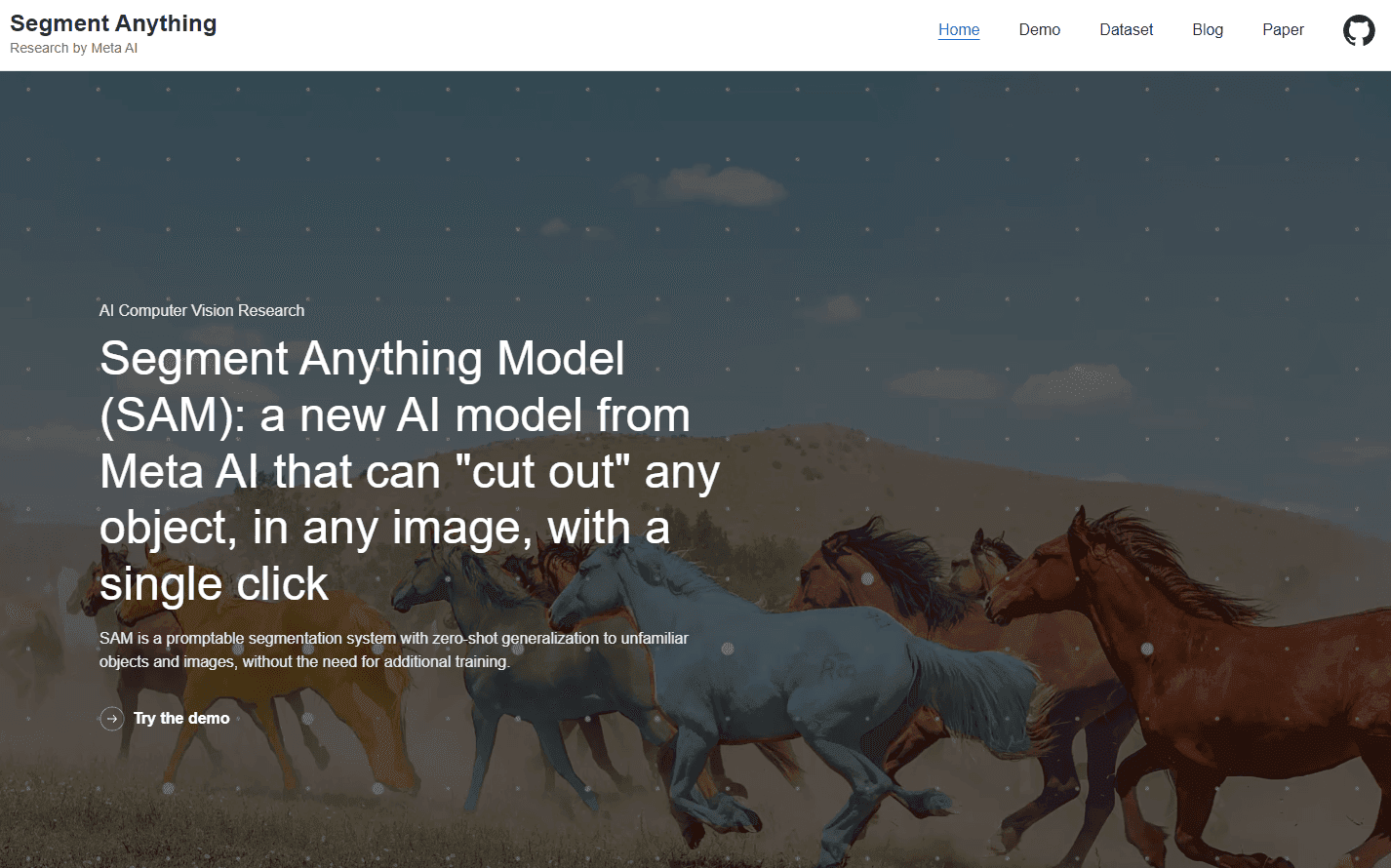 Segment Anything logo showcasing advanced AI segmentation
