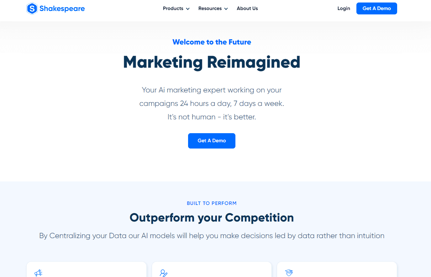 Shakespeare AI marketing dashboard