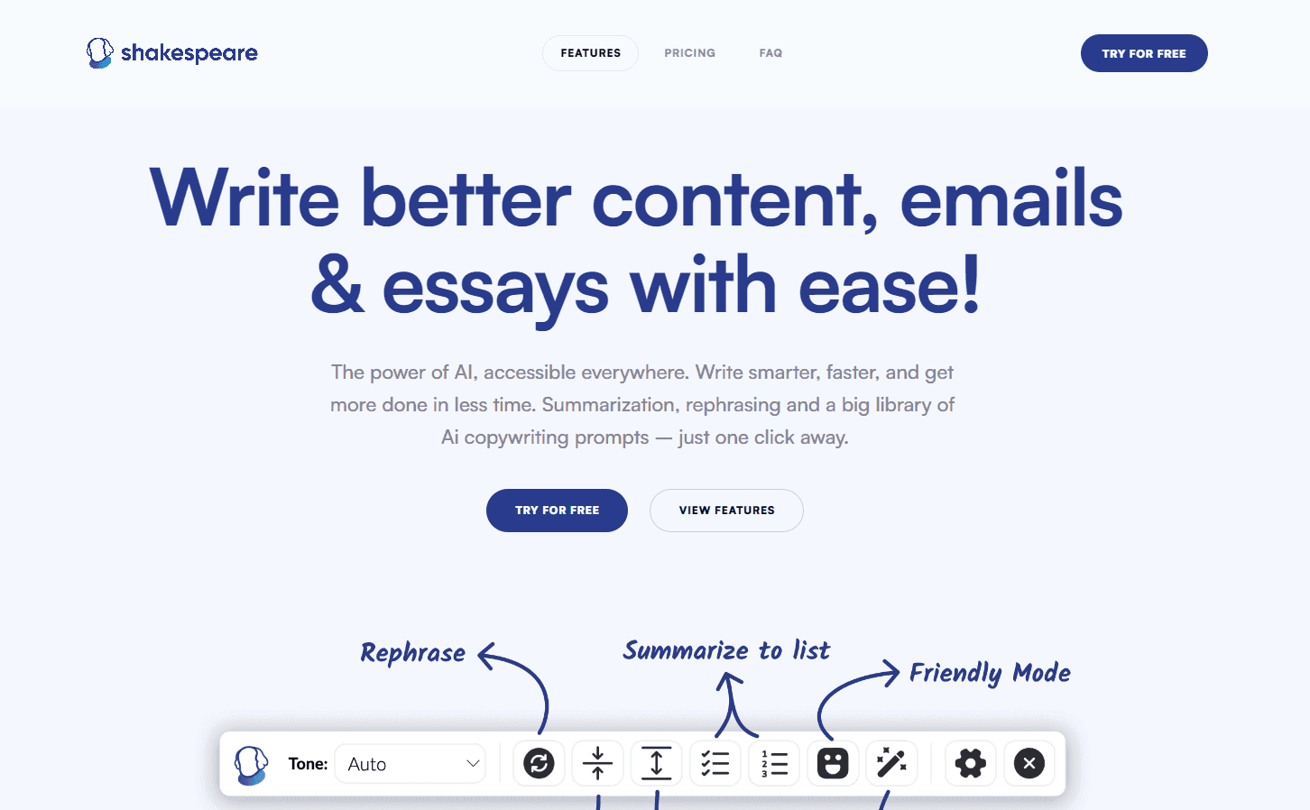 Shakespeare Toolbar interface showcasing features