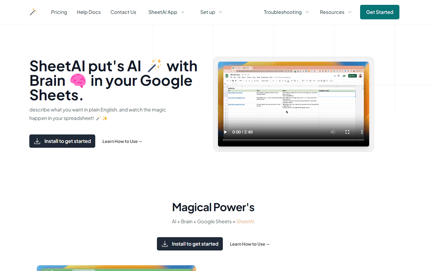 SheetAI - AI-powered Google Sheets enhancement