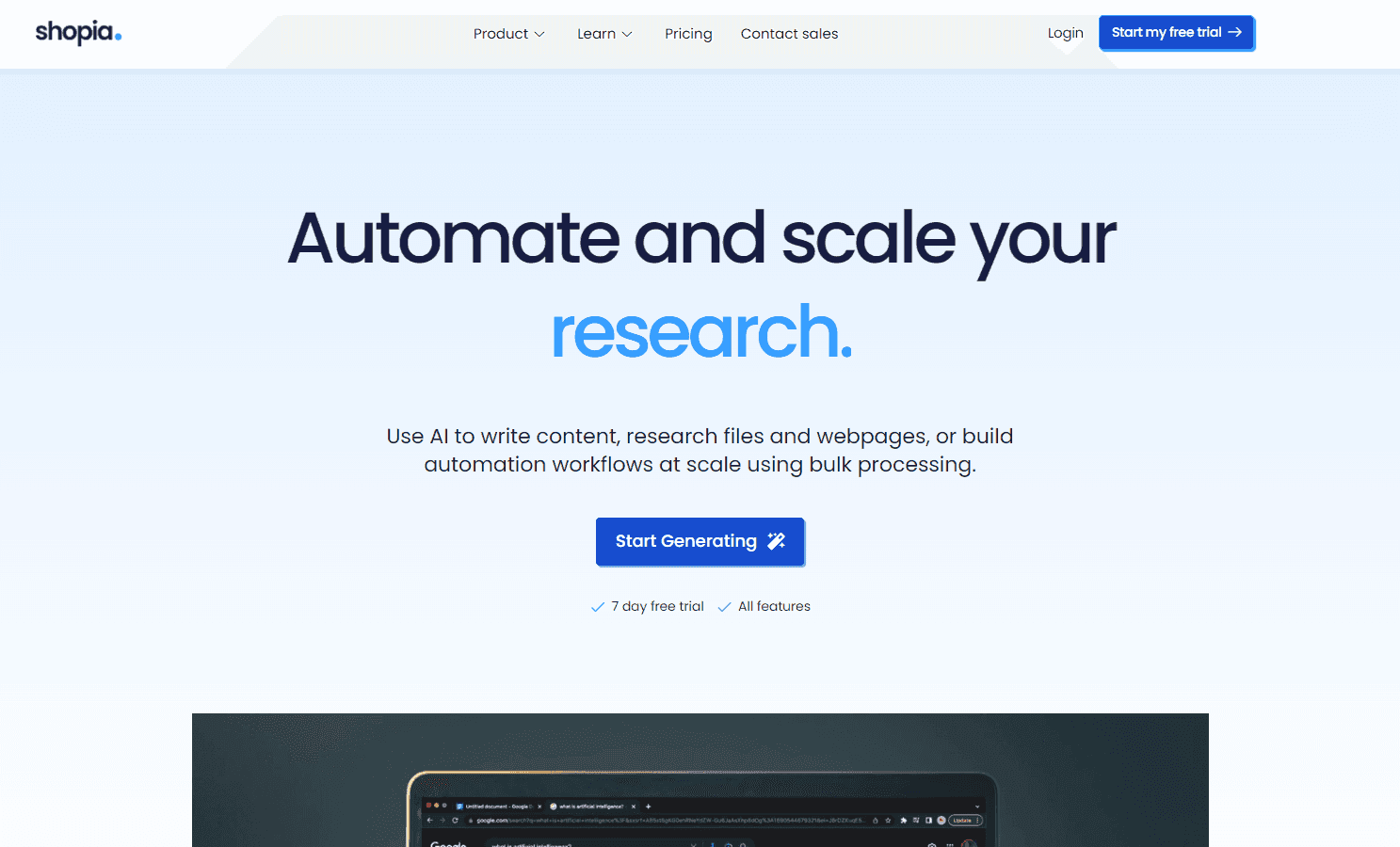 Shopia's AI-driven content platform