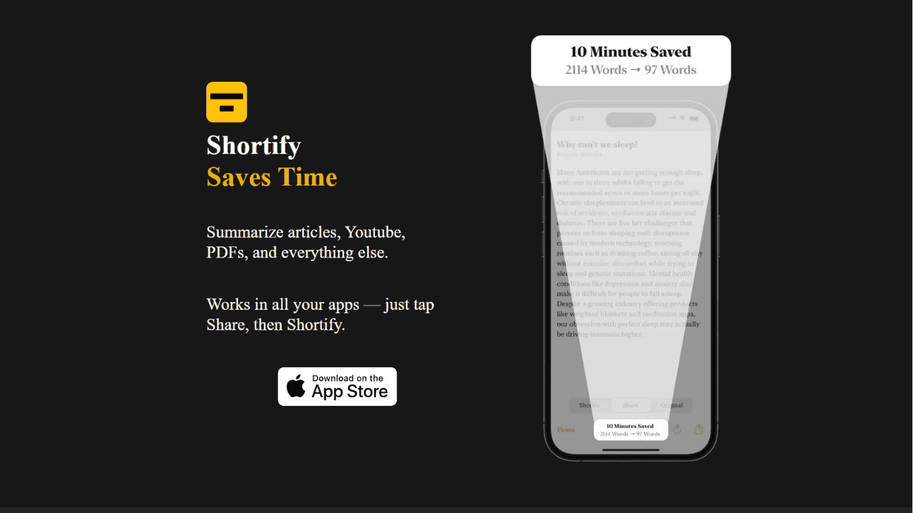 Shortify - Efficient Content Summarization
