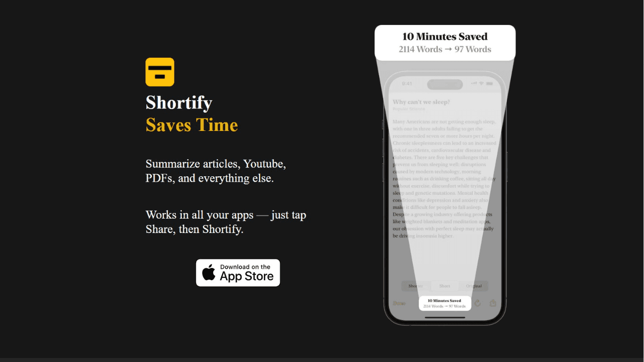 Shortify - Efficient Content Summarization
