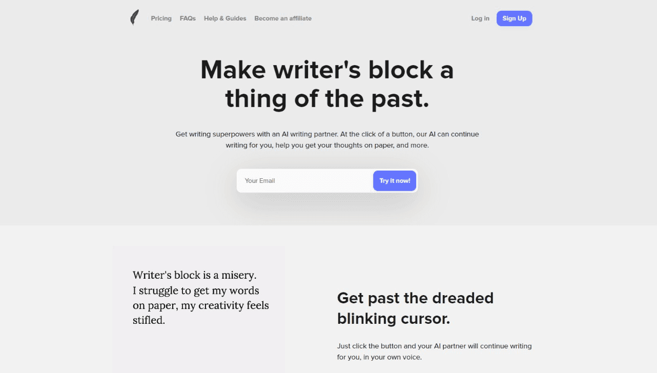 Shortly AI Writing Assistant Interface