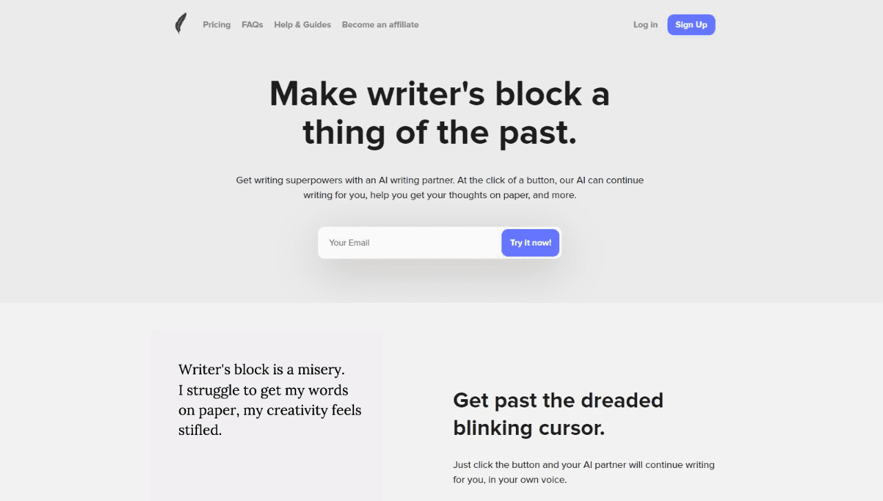 Shortly AI Writing Assistant Interface