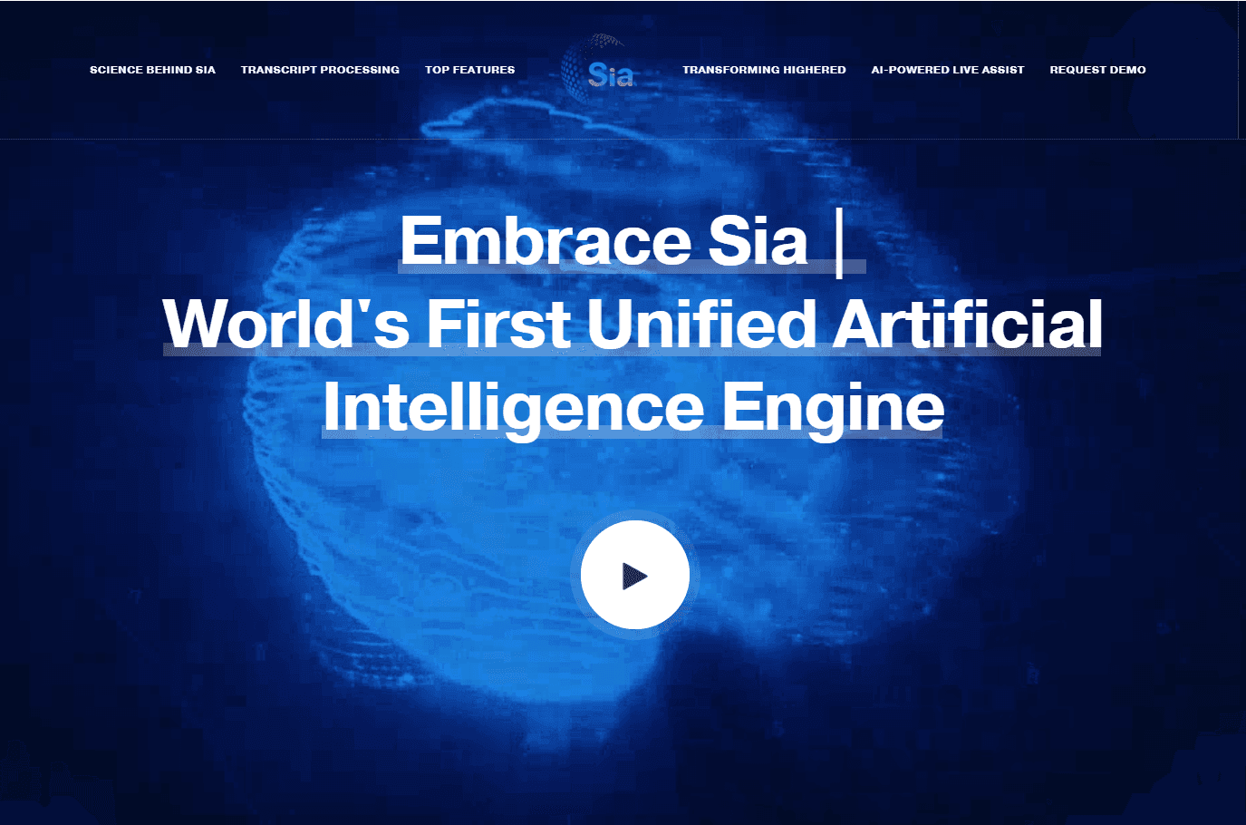 Sia's dashboard showcasing AI-driven educational insights