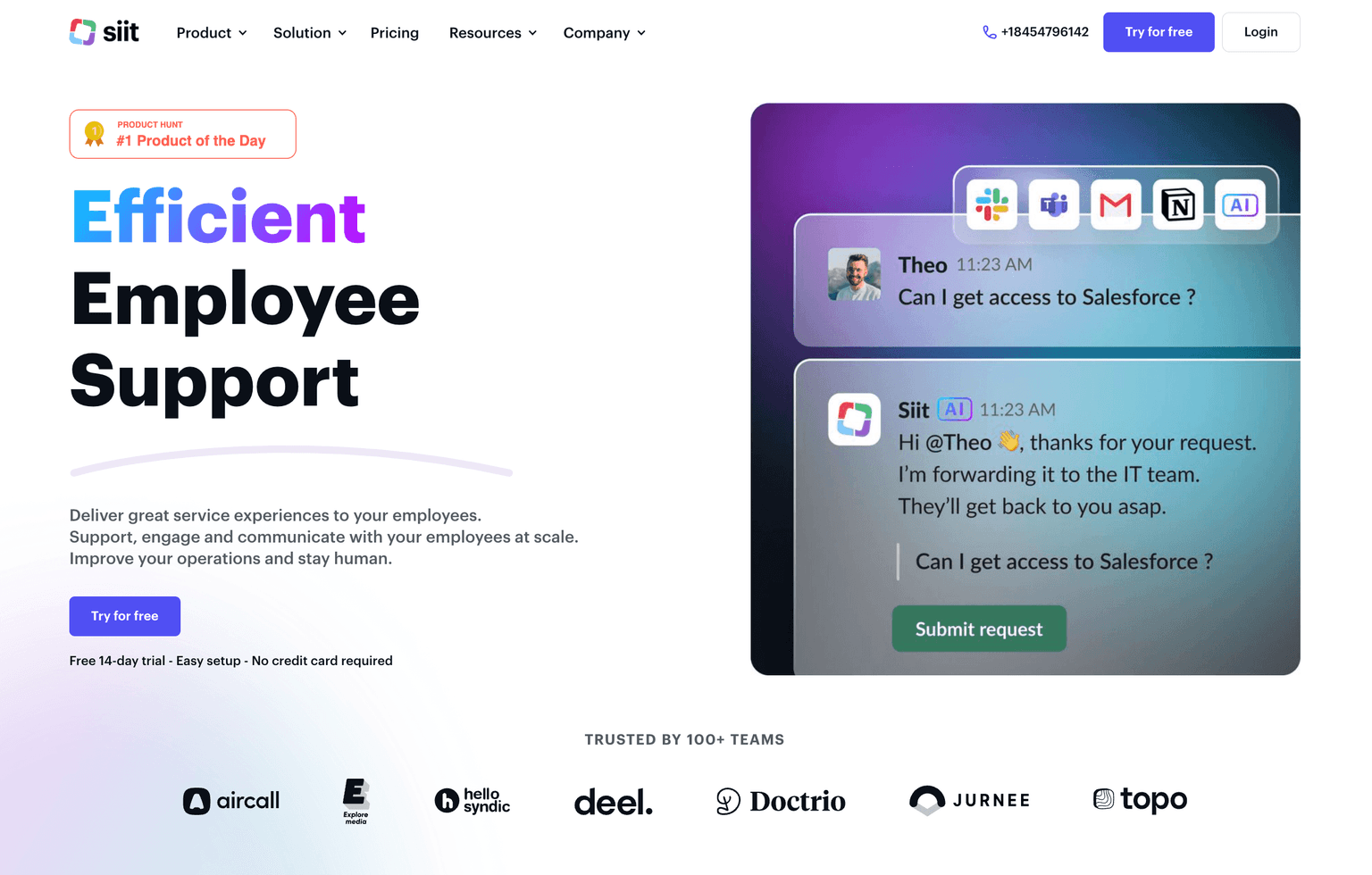 Siit platform interface showcasing features