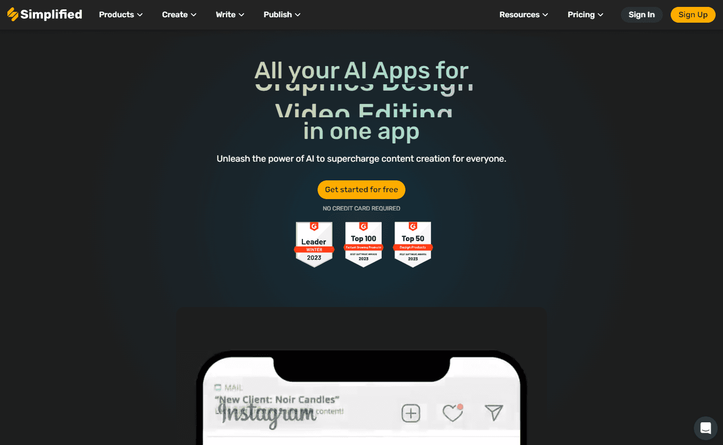 Simplified marketing tool interface
