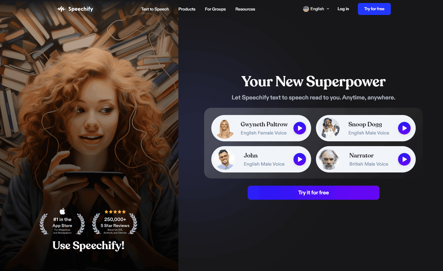 Speechify logo on a vibrant background.