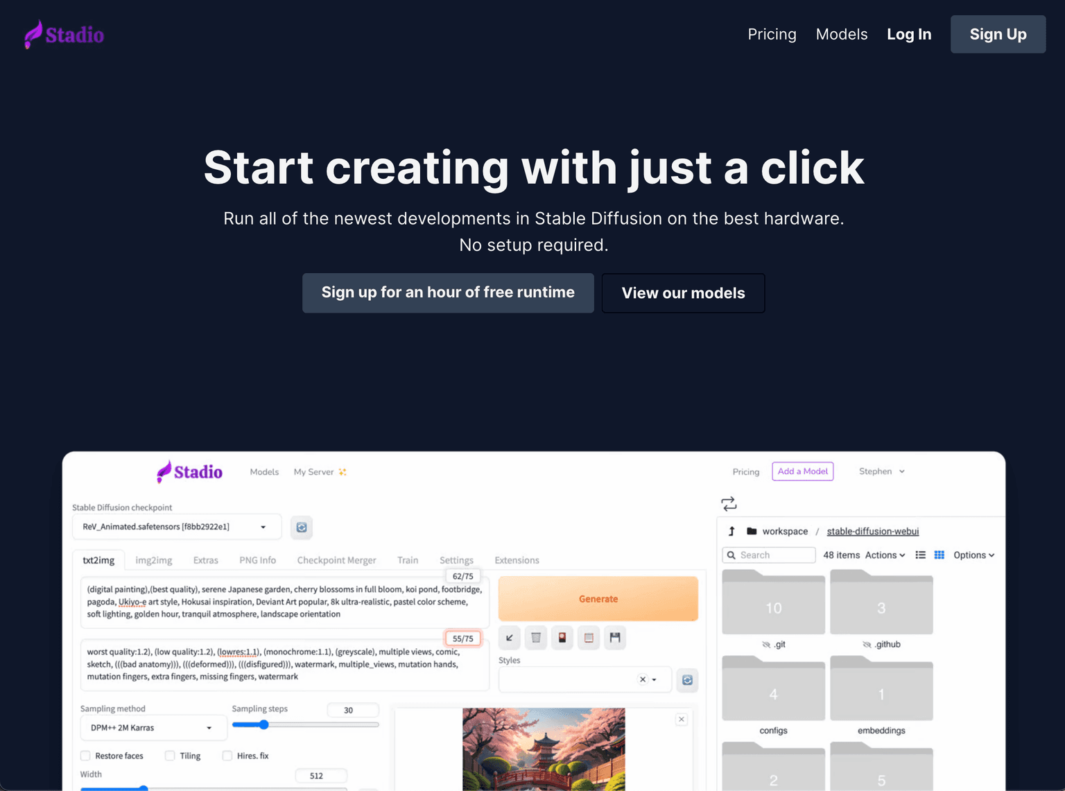 Stadio - AI Art Creation Platform