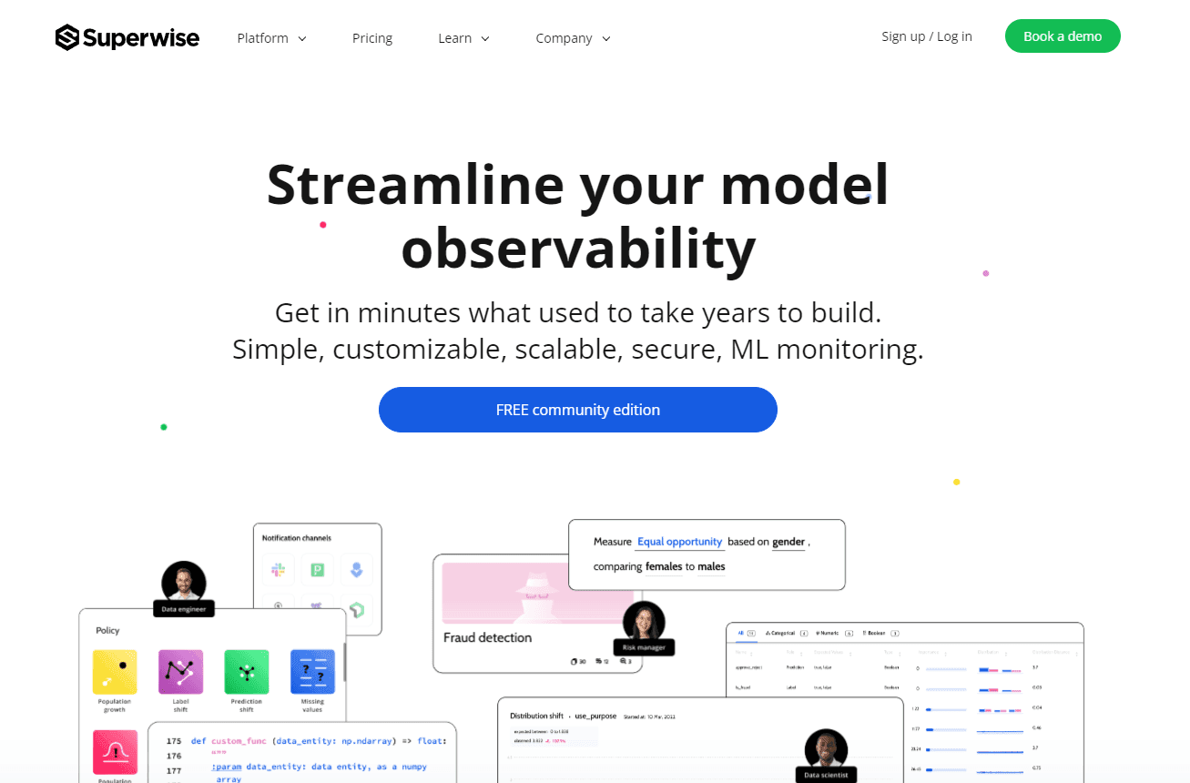 Superwise AI logo emphasizing model observability