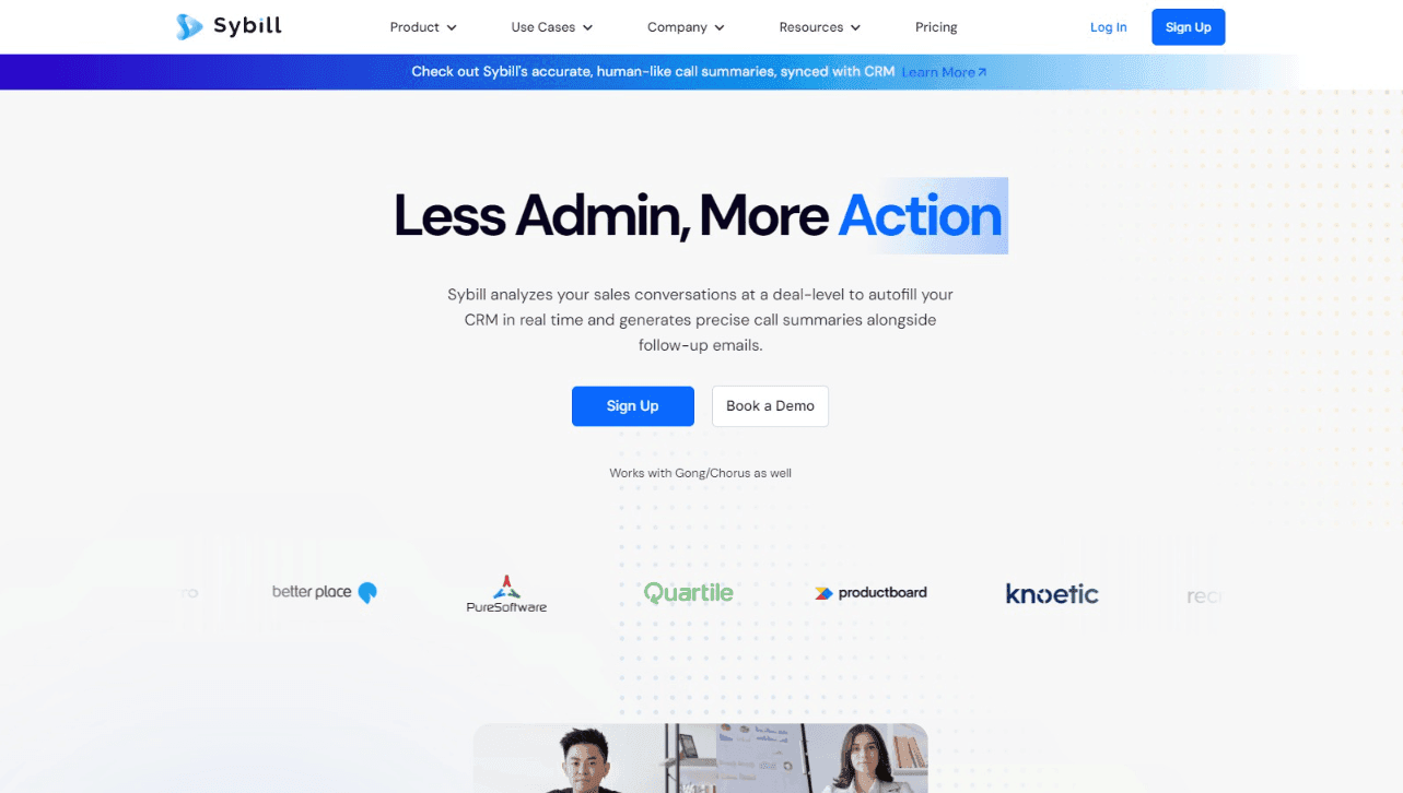 Sybill AI Sales Assistant Interface
