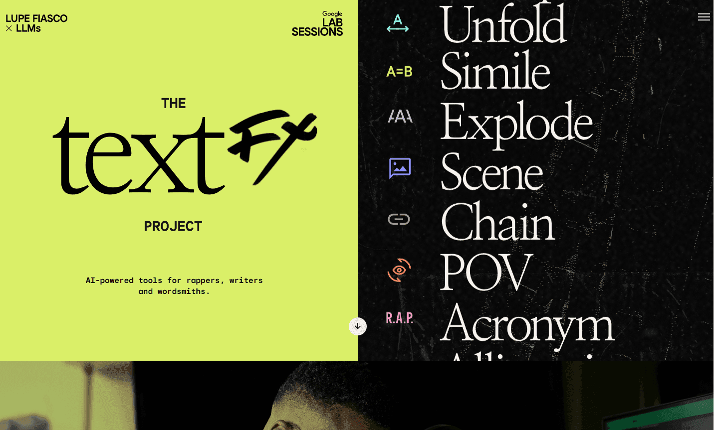 TextFX logo showcasing AI-powered writing tools