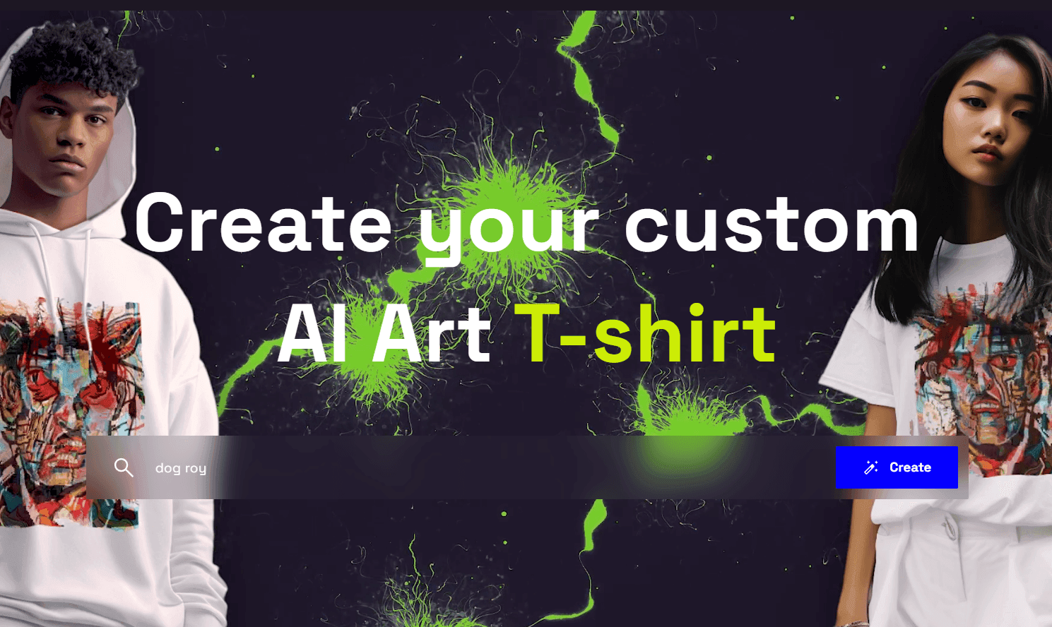 Unique AI-designed t-shirt from Artificial Printer