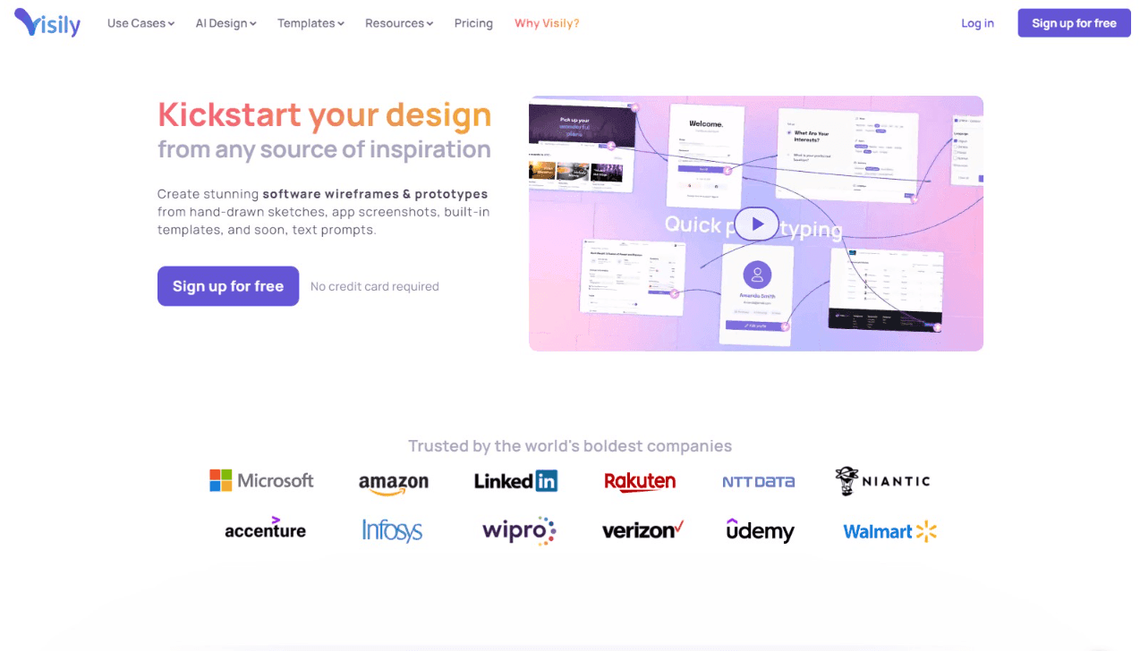 Visily AI Wireframing and Design Tool
