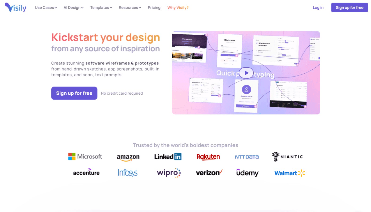 Visily AI Wireframing and Design Tool