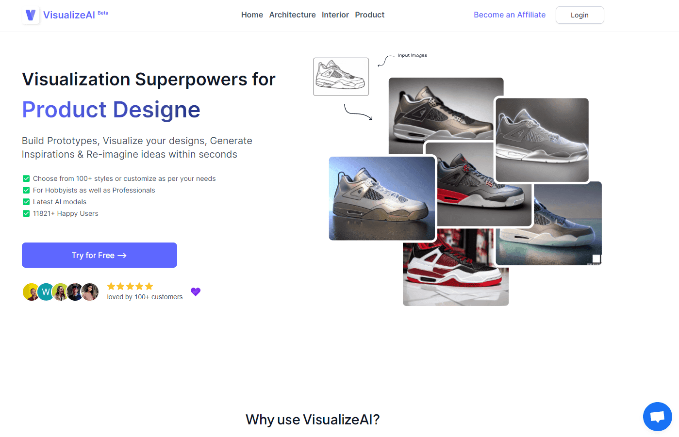 VisualizeAI platform interface