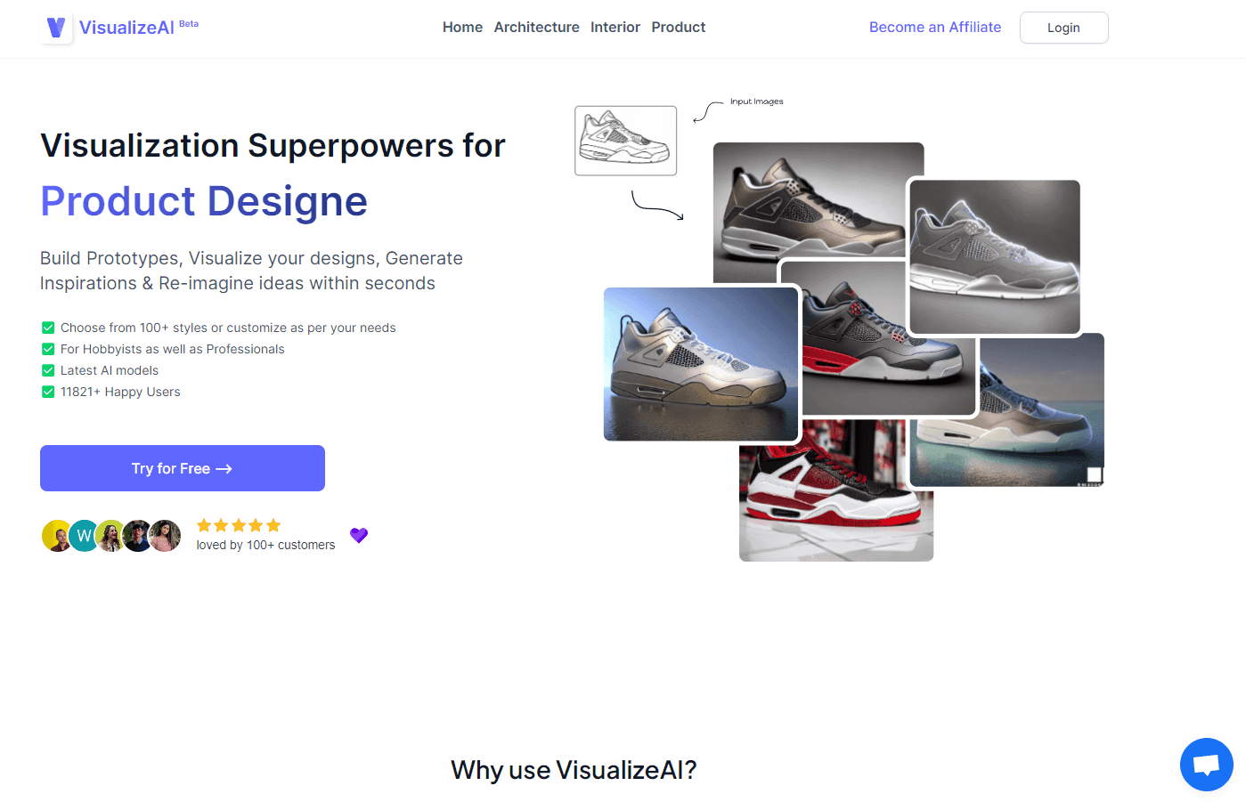 VisualizeAI platform interface